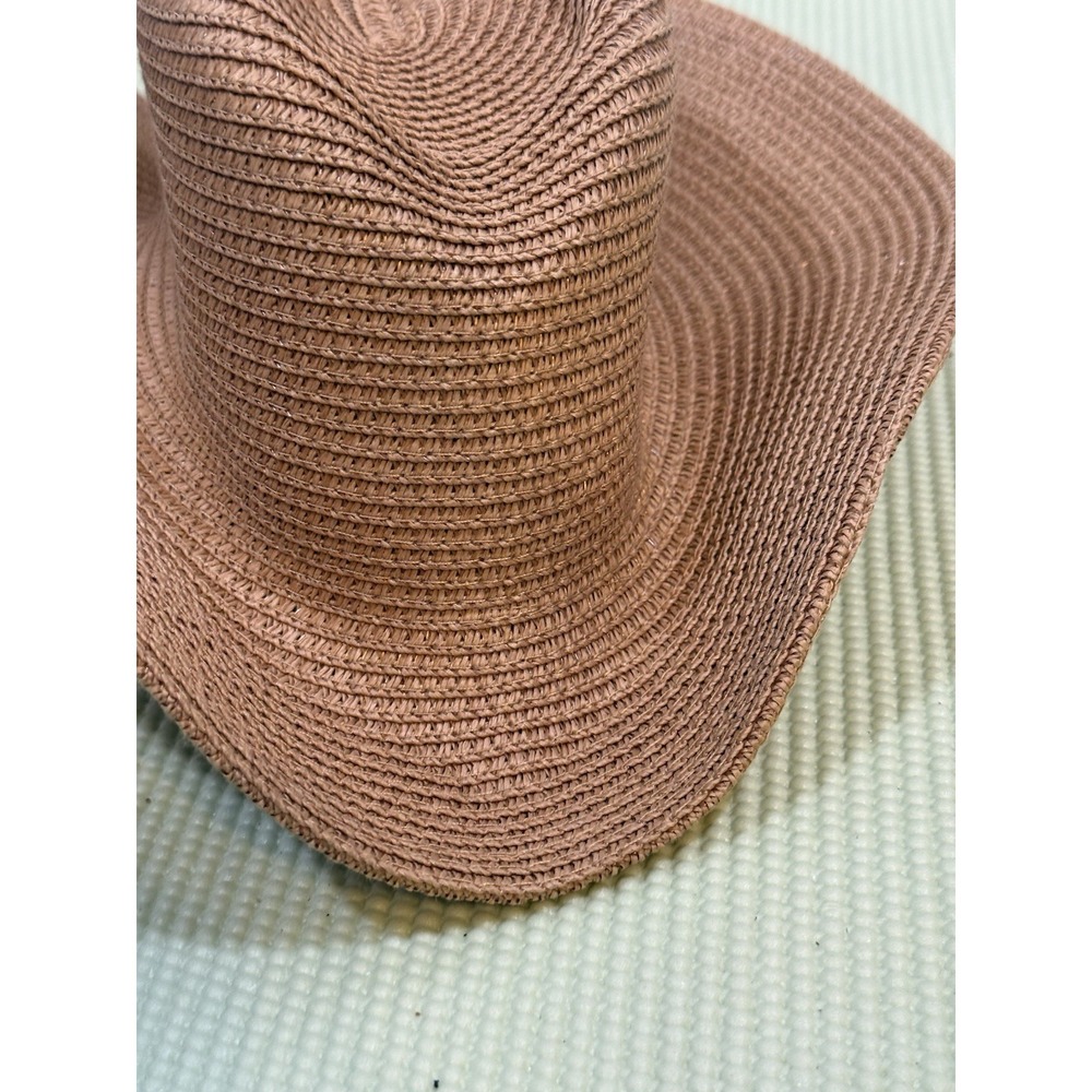 Funcredible 100% Paper Adjustable Western Cowboy Festival Tan Rodeo Straw Hat - Picture 2 of 7
